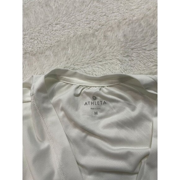 Athleta Wick-It Swimsuit Bathing Suit Coverup Medium White Long Sleeve 581751 - Picture 3 of 8